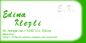 edina klezli business card